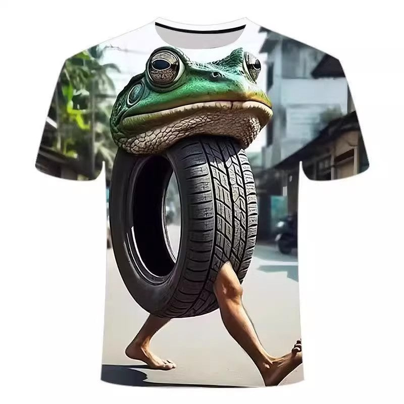 Boneca Ambalabu tyre frog digital all-over 3D-effect print T-shirt